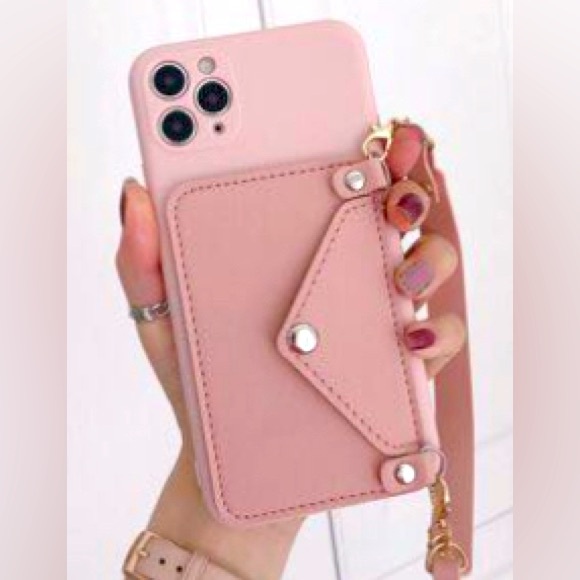 SHEIN Pink Phone Case with Strap - Picture 1 of 4